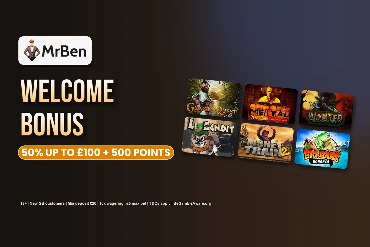 Mr Ben Casino welcome bonus banner