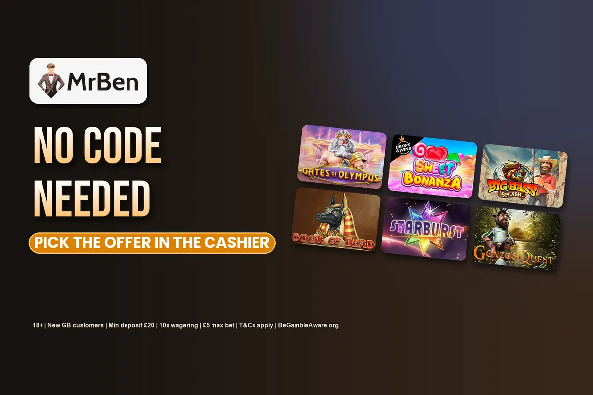 Mr Ben Casino bonus, no code needed
