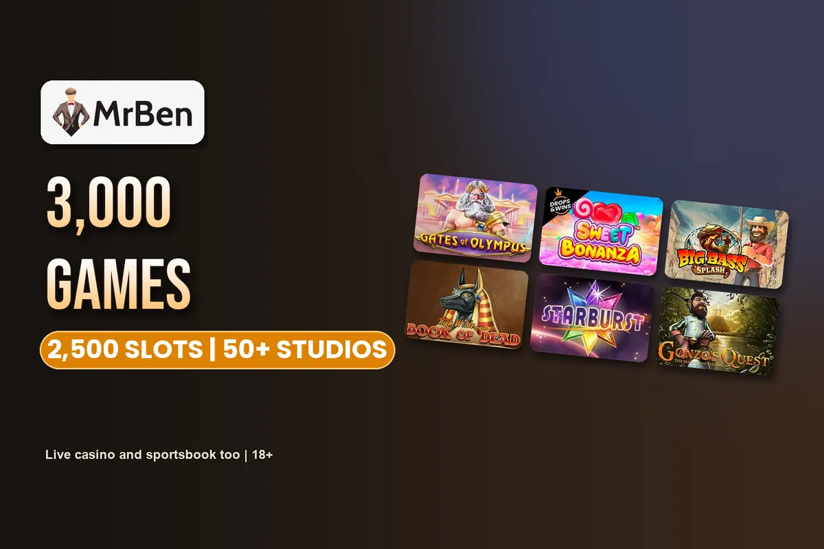 Mr Ben Casino games: Gates of Olympus, Sweet Bonanza, Big Bass Splash and more